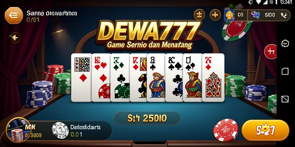 Tampilan gameplay seru DEWA777 yang menampilkan strategi Domino.