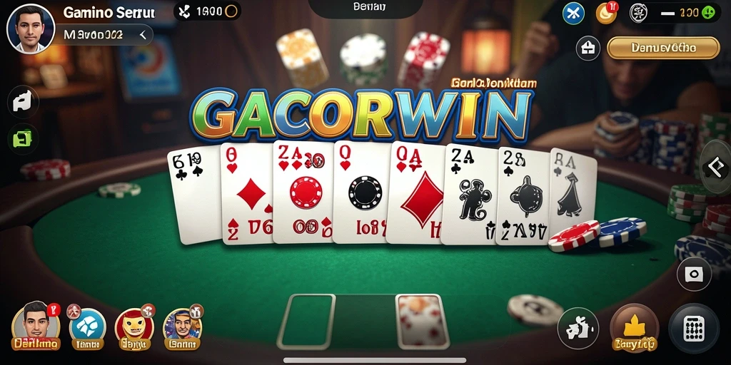 Tampilan gameplay menarik dari GACORWIN yang menunjukkan keseruan bermain domino.