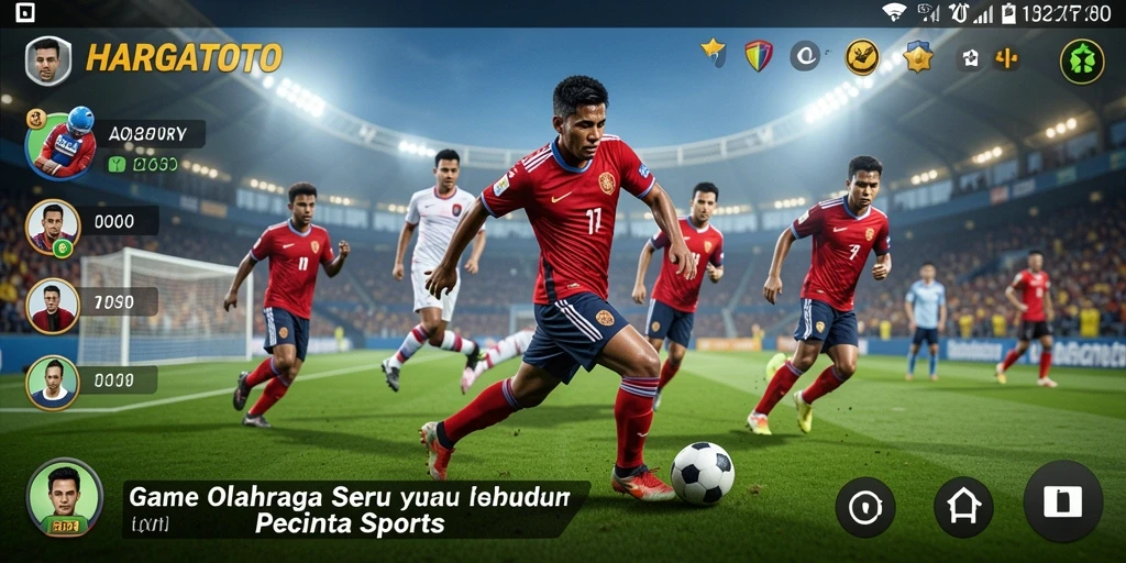 Tampilan gameplay HARGATOTO yang mendebarkan dengan aksi olahraga seru.